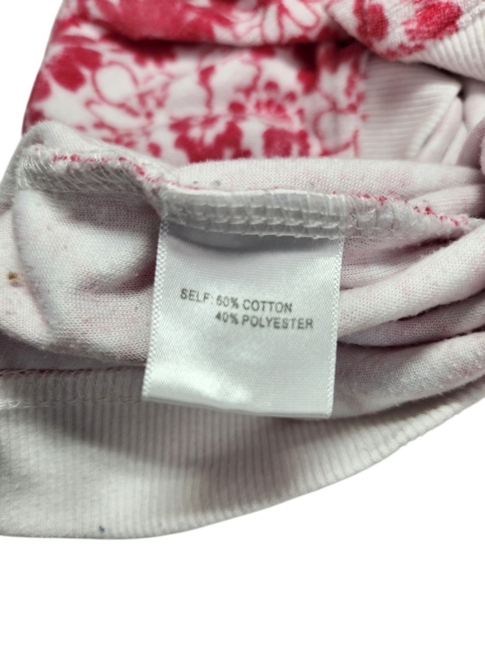 Jane + Delancey Women’s L Floral Sweatshirt Top Pink White Short Sleeve Dolman L - Picture 8 of 12
